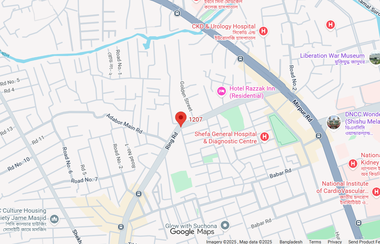 Location Map - Shekhertek Adabor Dhaka